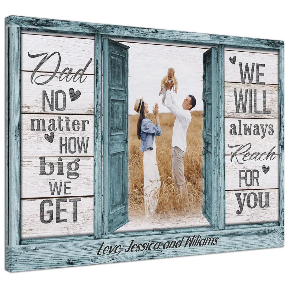Personalized Photo Gift For Dad Having You As Their Daddy Canvas
