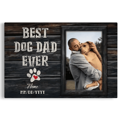 Personalized Photo Dog Dad Gifts For Father's Day Canvas