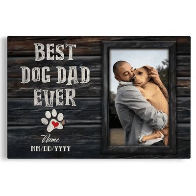 Personalized Photo Dog Dad Gifts For Father's Day Canvas