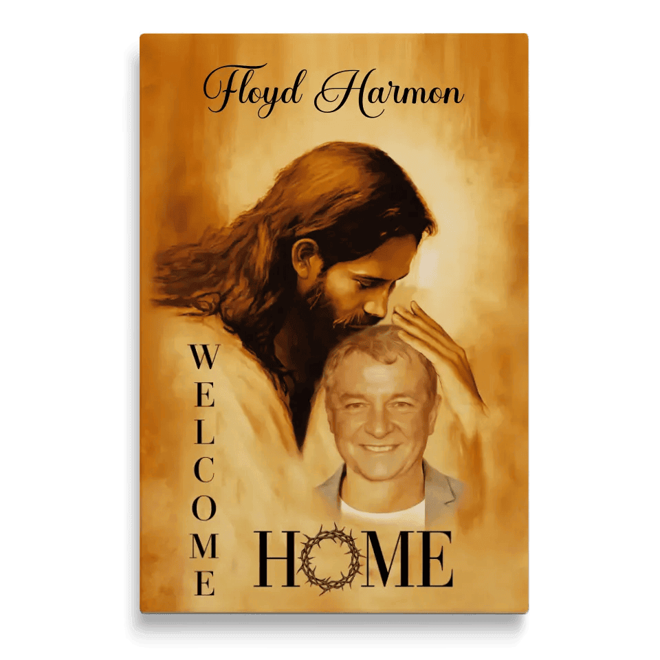 Personalized Canvas Prints, Custom Photo Gift, Memorial Gifts For Loss, In The Arms Of God Canvas