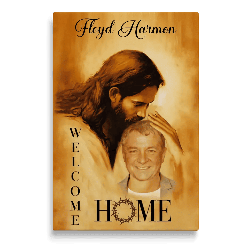 Personalized Canvas Prints, Custom Photo Gift, Memorial Gifts For Loss, In The Arms Of God Canvas