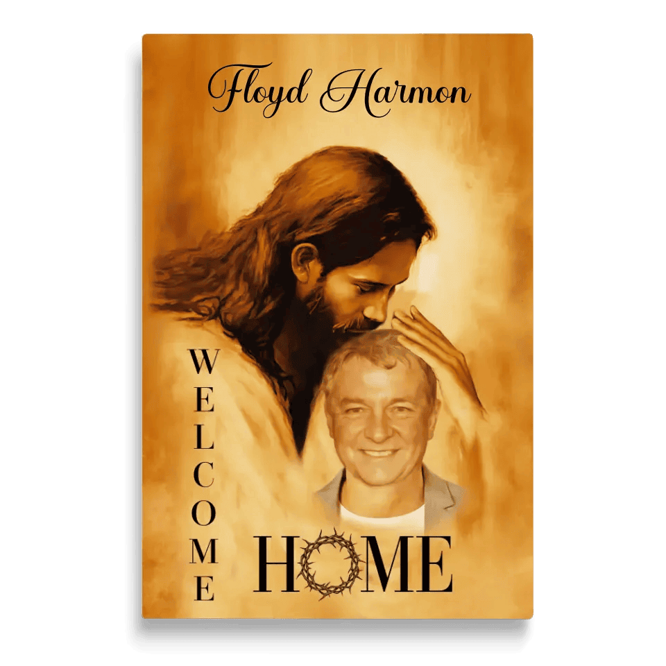 Personalized Canvas Prints, Custom Photo Gift, Memorial Gifts For Loss, In The Arms Of God Canvas