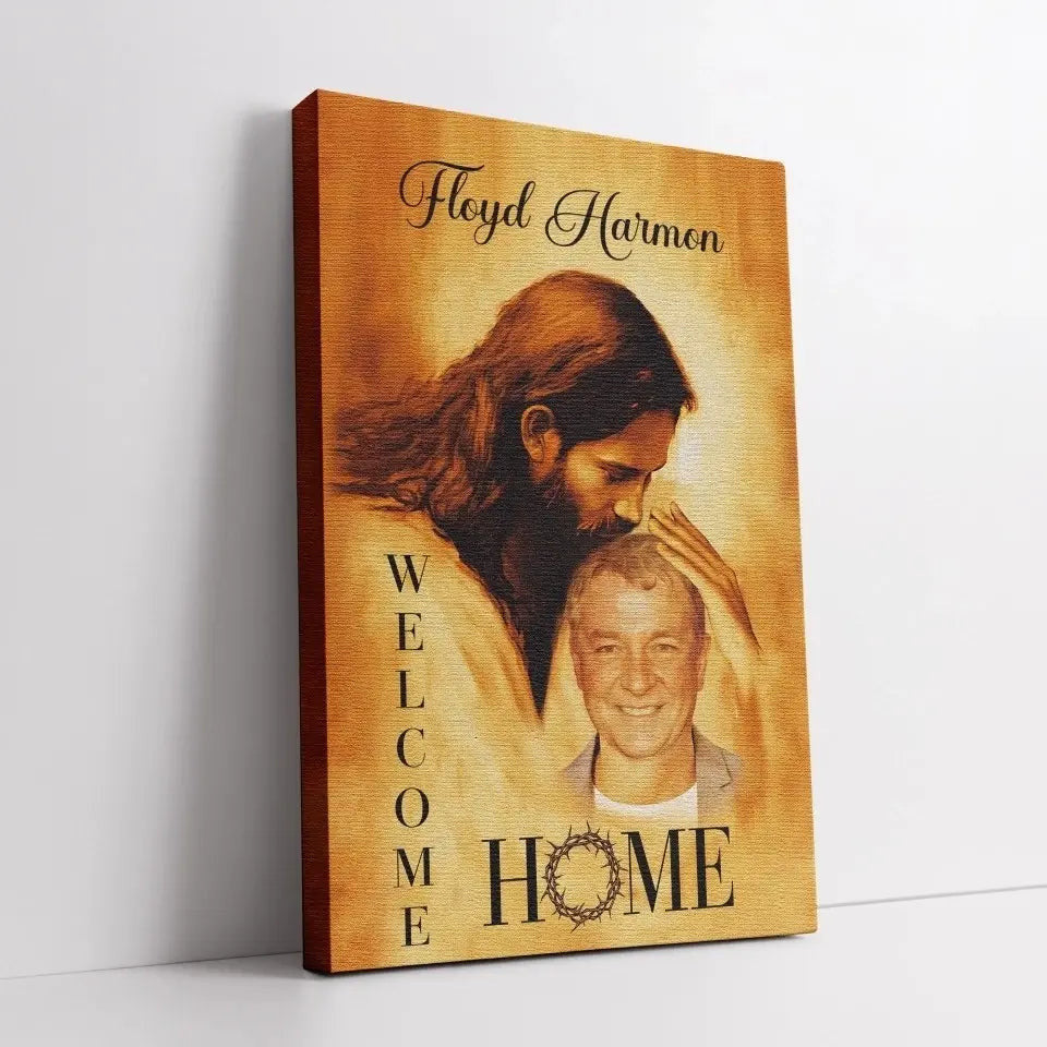 Personalized Canvas Prints, Custom Photo Gift, Memorial Gifts For Loss, In The Arms Of God Canvas