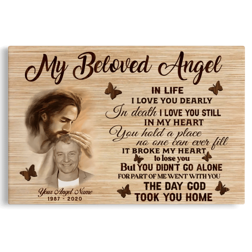Personalized Photo Memorial Gifts My Beloved Angel Canvas