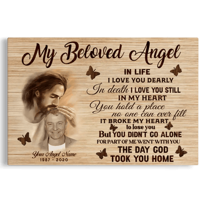 Personalized Photo Memorial Gifts My Beloved Angel Canvas