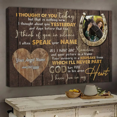 Personalized Photo Canvas Prints, Pet Memorial Gifts, Custom Horse Passed Away Gift Sympathy Gift For Pet Owner Canvas