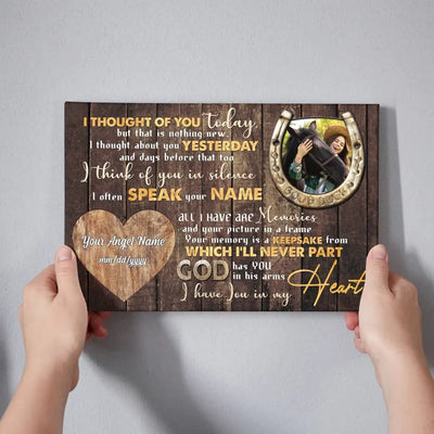 Personalized Photo Canvas Prints, Pet Memorial Gifts, Custom Horse Passed Away Gift Sympathy Gift For Pet Owner Canvas