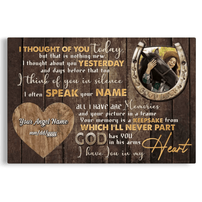 Personalized Photo Canvas Prints, Pet Memorial Gifts, Custom Horse Passed Away Gift Sympathy Gift For Pet Owner Canvas