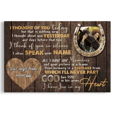 Personalized Photo Canvas Prints, Pet Memorial Gifts, Custom Horse Passed Away Gift Sympathy Gift For Pet Owner Canvas