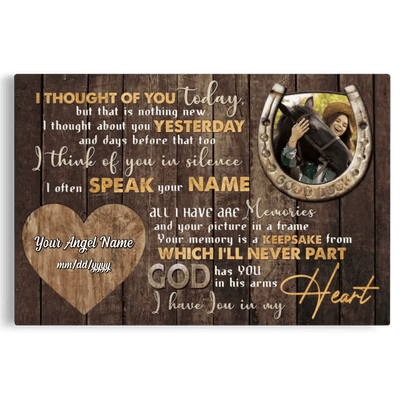 Personalized Photo Canvas Prints, Pet Memorial Gifts, Custom Horse Passed Away Gift Sympathy Gift For Pet Owner Canvas