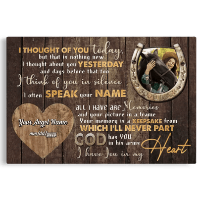 Personalized Photo Canvas Prints, Pet Memorial Gifts, Custom Horse Passed Away Gift Sympathy Gift For Pet Owner Canvas