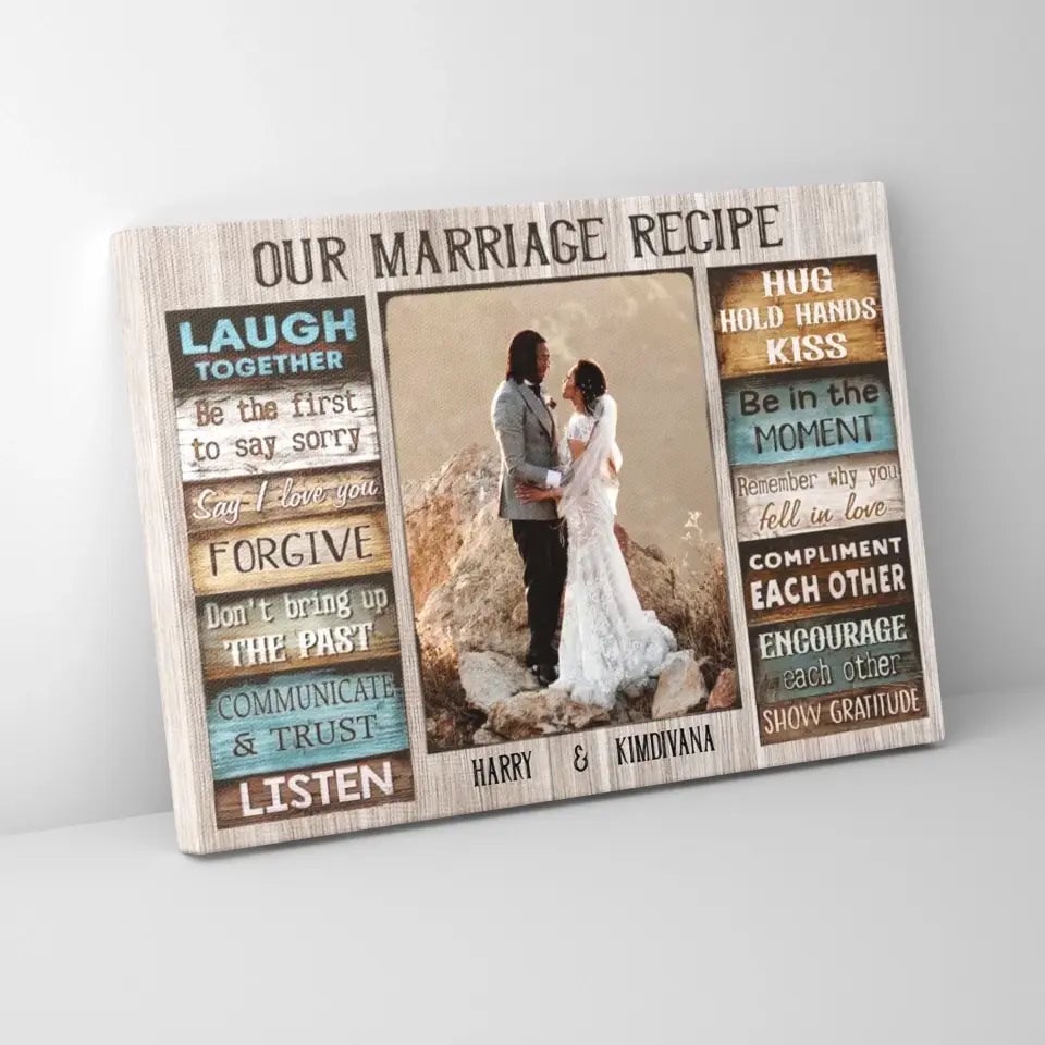 Personalized Canvas Prints, Custom Photo Gift, Anniversary Gift, Marriage Gift, Memorial Husband Wife Photo Canvas