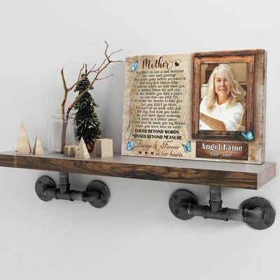 Personalized Canvas Prints, Upload Photo And Name, Memorial Gifts For Loss Of Mother, Memorial Gift, Always And Forever In Our Heart Canvas
