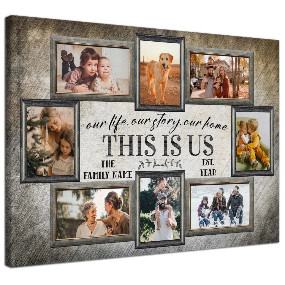 Custom Photo Gift For Family Pictures Wall Art Canvas