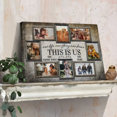 Custom Photo Gift For Family Pictures Wall Art Canvas