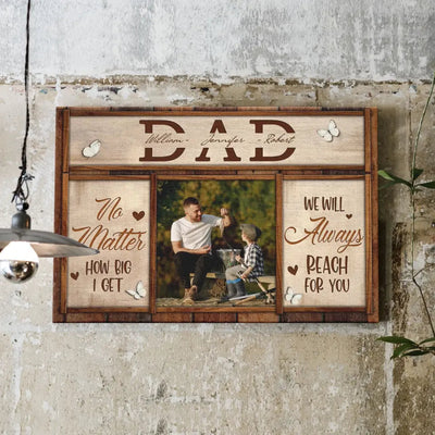 Custom Photo Father's Day Gift Canvas