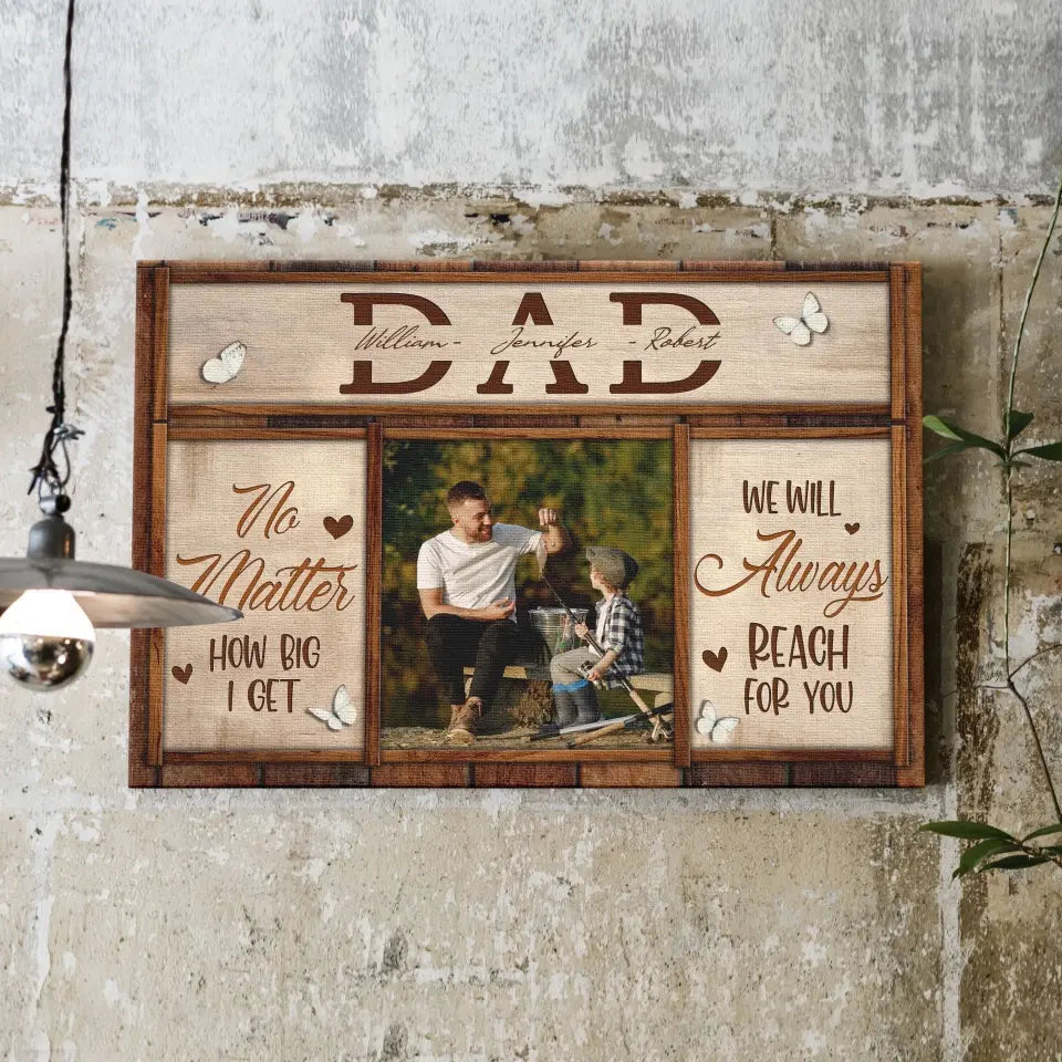 Custom Photo Father's Day Gift Canvas
