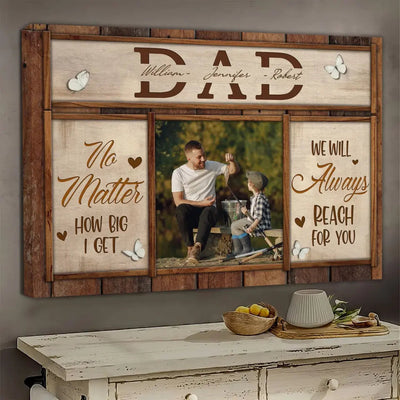 Custom Photo Father's Day Gift Canvas