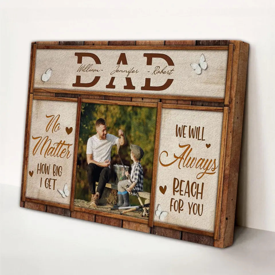 Custom Photo Father's Day Gift Canvas