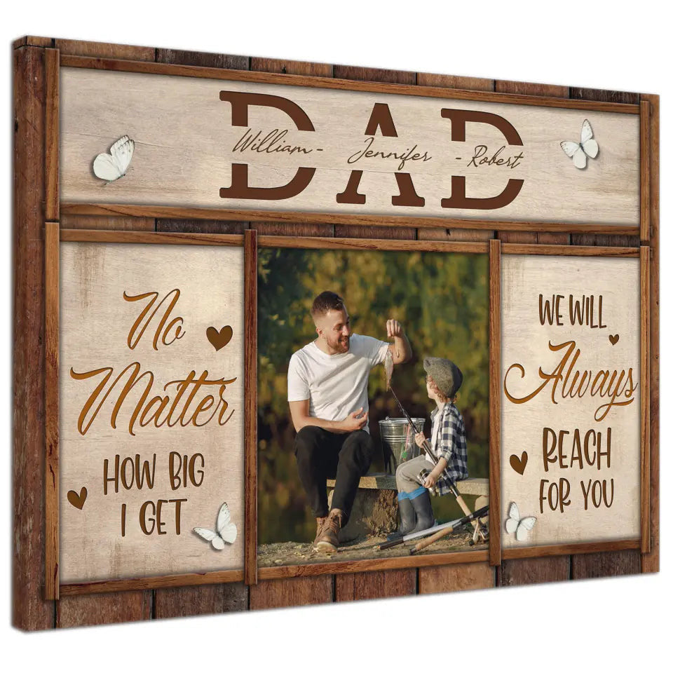 Custom Photo Father's Day Gift Canvas
