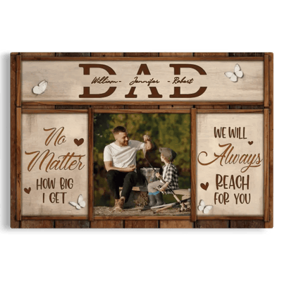 Custom Photo Father's Day Gift Canvas