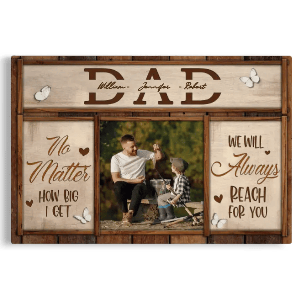 Custom Photo Father's Day Gift Canvas