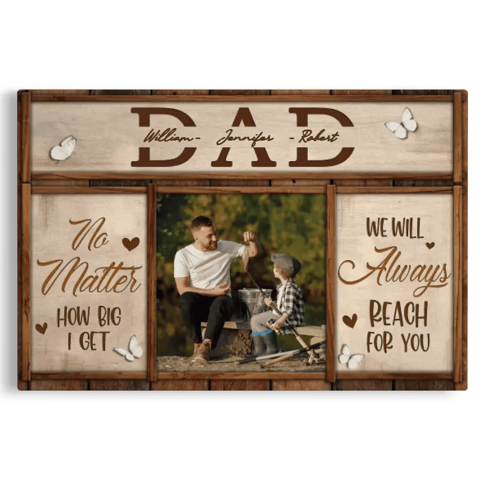 Custom Photo Father's Day Gift Canvas