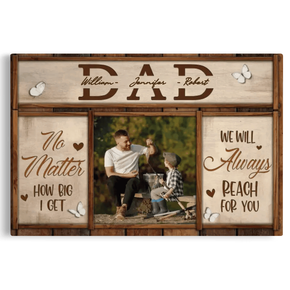 Custom Photo Father's Day Gift Canvas
