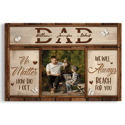 Custom Photo Father's Day Gift Canvas