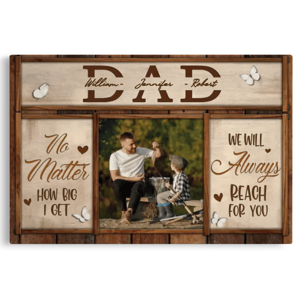 Custom Photo Father's Day Gift Canvas