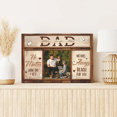 Custom Photo Father's Day Gift Canvas