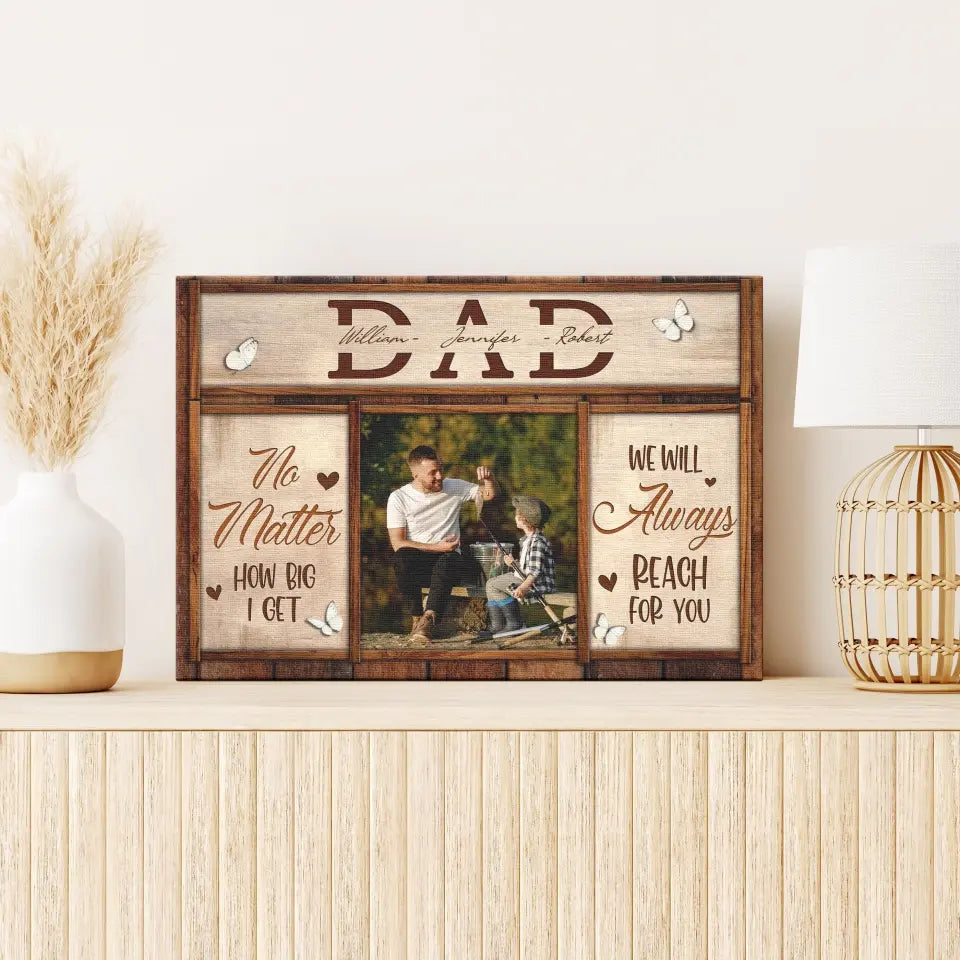 Custom Photo Father's Day Gift Canvas