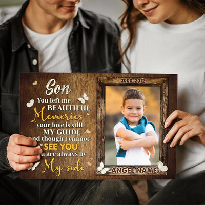 Personalized Canvas Prints, Custom Photo, Memory Gift for Loss of Son, Memorial Canvas for Son, Loss of a Son Gift Ideas Canvas