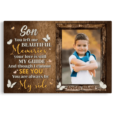 Personalized Canvas Prints, Custom Photo, Memory Gift for Loss of Son, Memorial Canvas for Son, Loss of a Son Gift Ideas Canvas