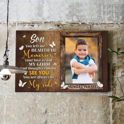 Personalized Canvas Prints, Custom Photo, Memory Gift for Loss of Son, Memorial Canvas for Son, Loss of a Son Gift Ideas Canvas