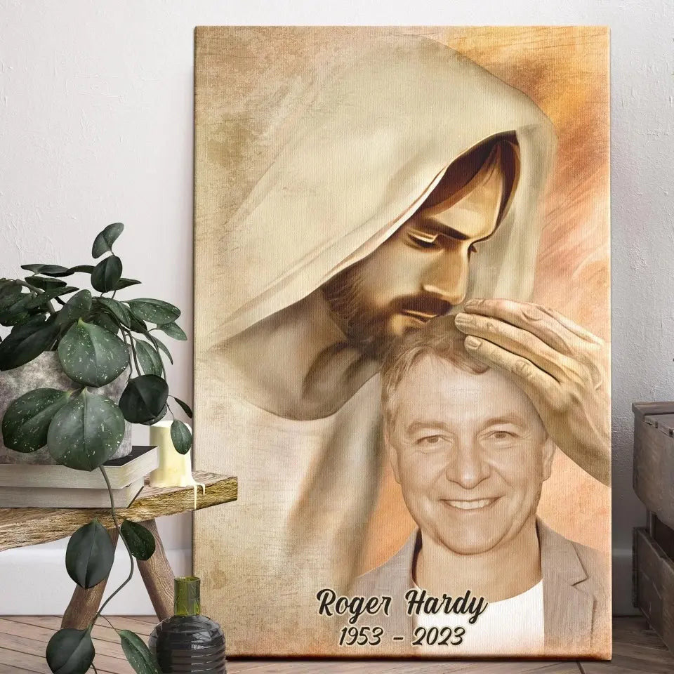 Custom Memory Gift For Loss Memory Keepsake Frame Safe In The Arms Of Jesus Canvas