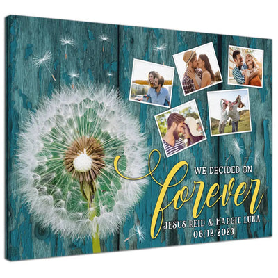 Personalized Canvas Prints For Wedding Anniversary Photo Gifts Dandelion Canvas