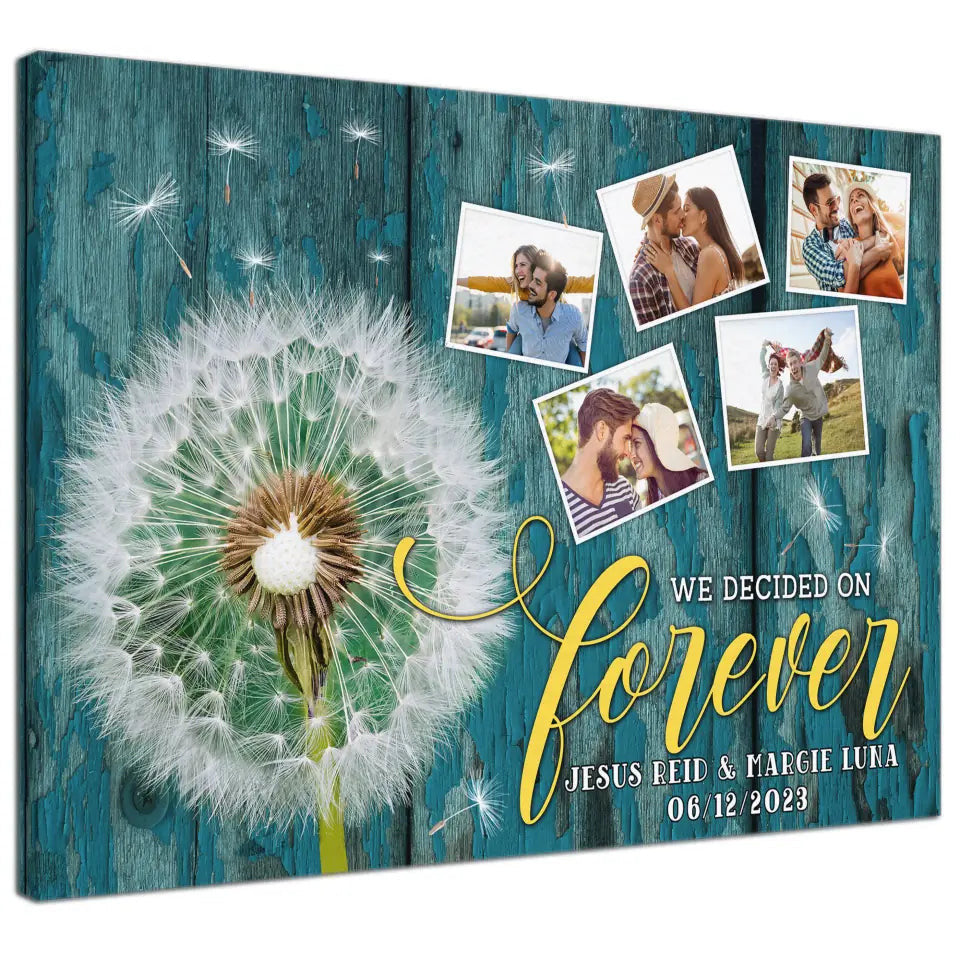 Personalized Canvas Prints For Wedding Anniversary Photo Gifts Dandelion Canvas