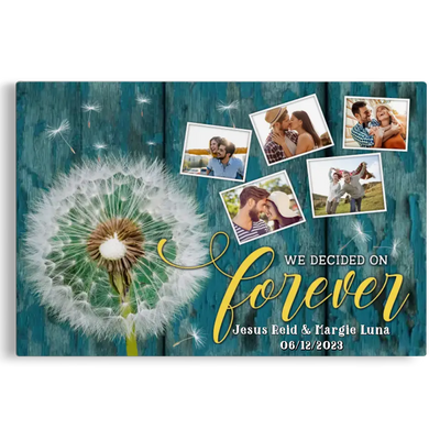 Personalized Canvas Prints For Wedding Anniversary Photo Gifts Dandelion Canvas