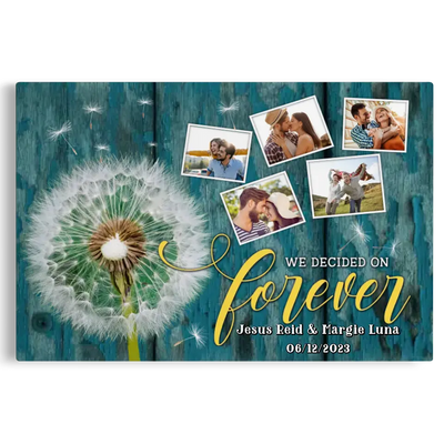 Personalized Canvas Prints For Wedding Anniversary Photo Gifts Dandelion Canvas
