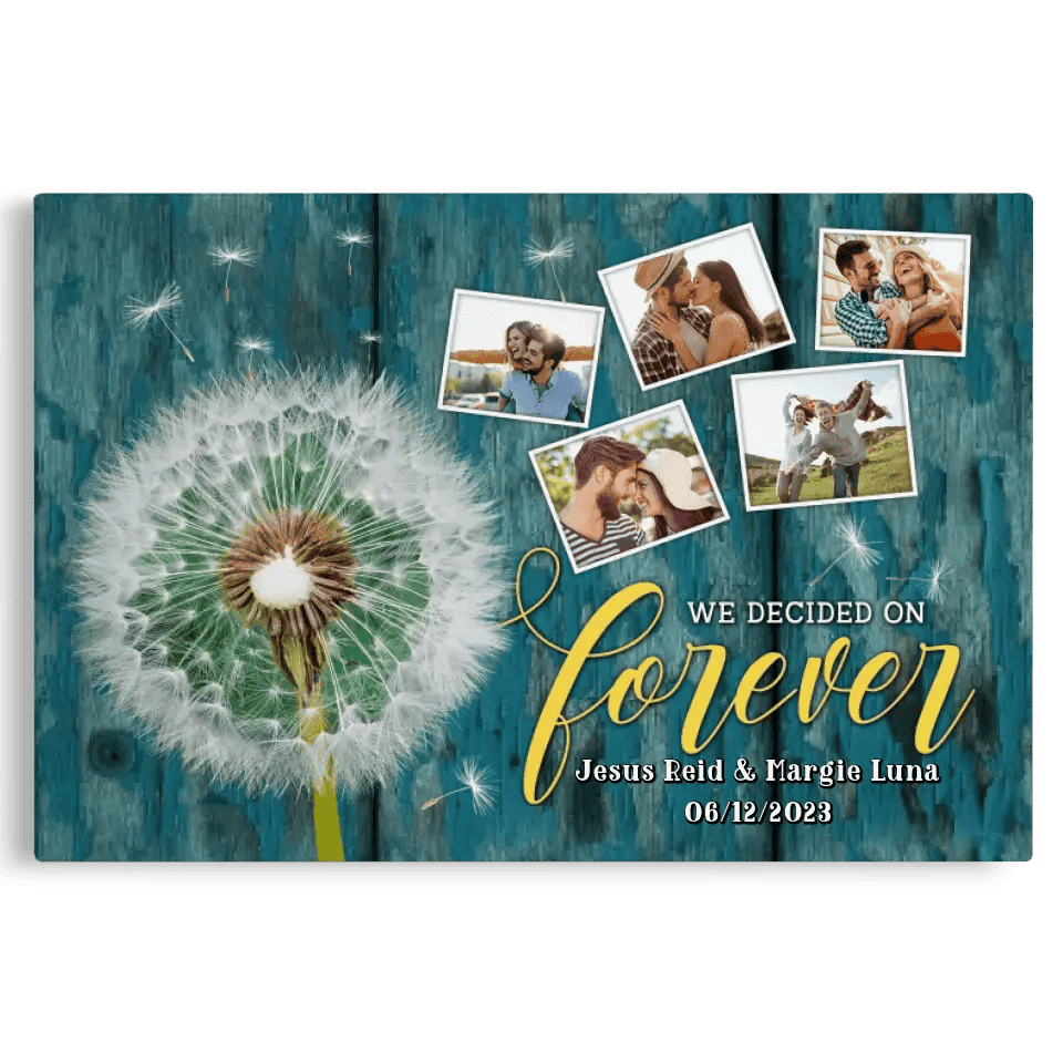 Personalized Canvas Prints For Wedding Anniversary Photo Gifts Dandelion Canvas