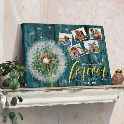 Personalized Canvas Prints For Wedding Anniversary Photo Gifts Dandelion Canvas