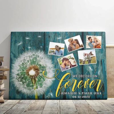 Personalized Canvas Prints For Wedding Anniversary Photo Gifts Dandelion Canvas