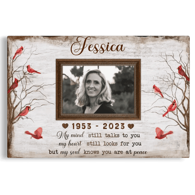 Custom Canvas Prints, My Soul Knows You Are At Peace, Sympathy Memorial Loss Of Mother Sister Daughter Canvas