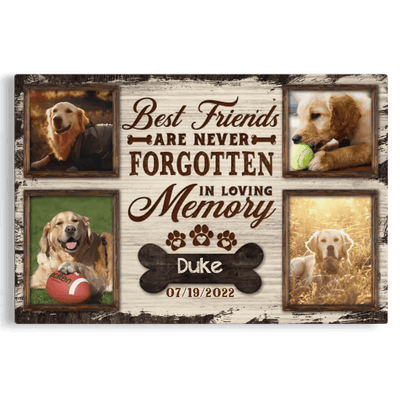 Personalized Photo Canvas Prints, Dog Loss Gifts, Pet Memorial Gifts, In Loving Memory Dog Sympathy Canvas