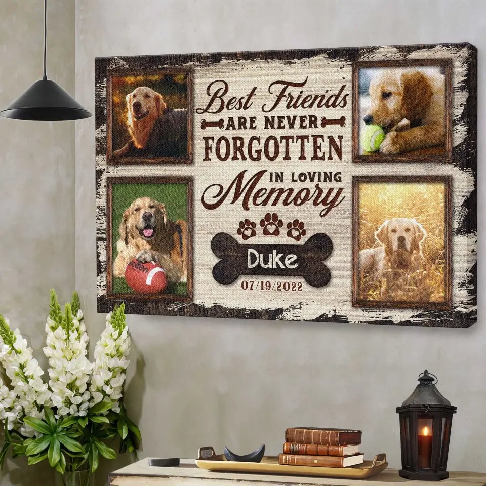 Personalized Photo Canvas Prints, Dog Loss Gifts, Pet Memorial Gifts, In Loving Memory Dog Sympathy Canvas