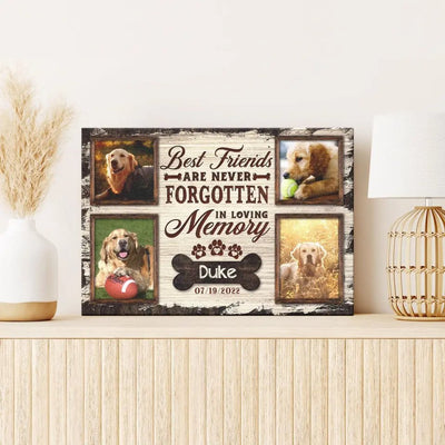 Personalized Photo Canvas Prints, Dog Loss Gifts, Pet Memorial Gifts, In Loving Memory Dog Sympathy Canvas