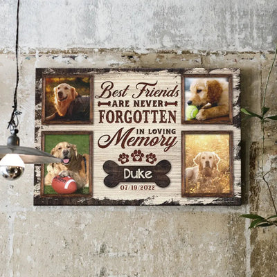 Personalized Photo Canvas Prints, Dog Loss Gifts, Pet Memorial Gifts, In Loving Memory Dog Sympathy Canvas