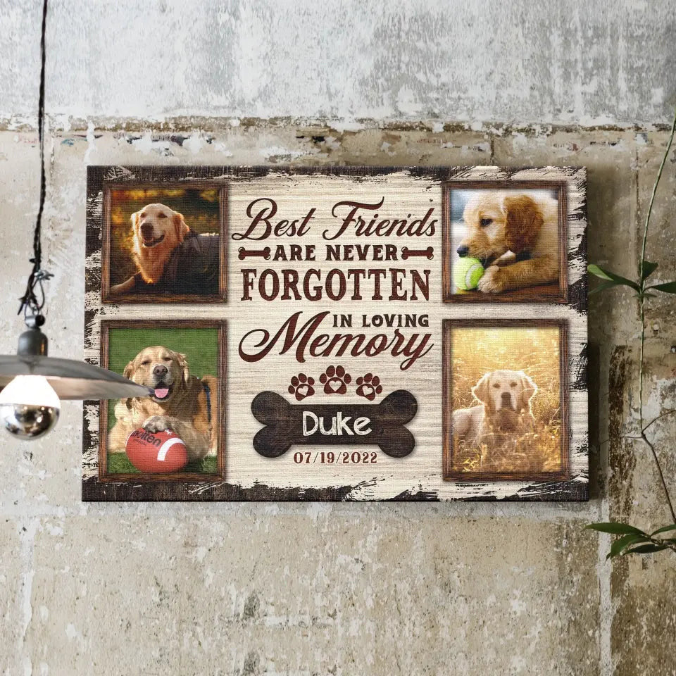 Personalized Photo Canvas Prints, Dog Loss Gifts, Pet Memorial Gifts, In Loving Memory Dog Sympathy Canvas