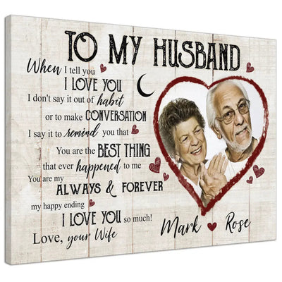 Best Gift For Husband To My Husband Gift Personalized Birthday Gift For Husband Canvas